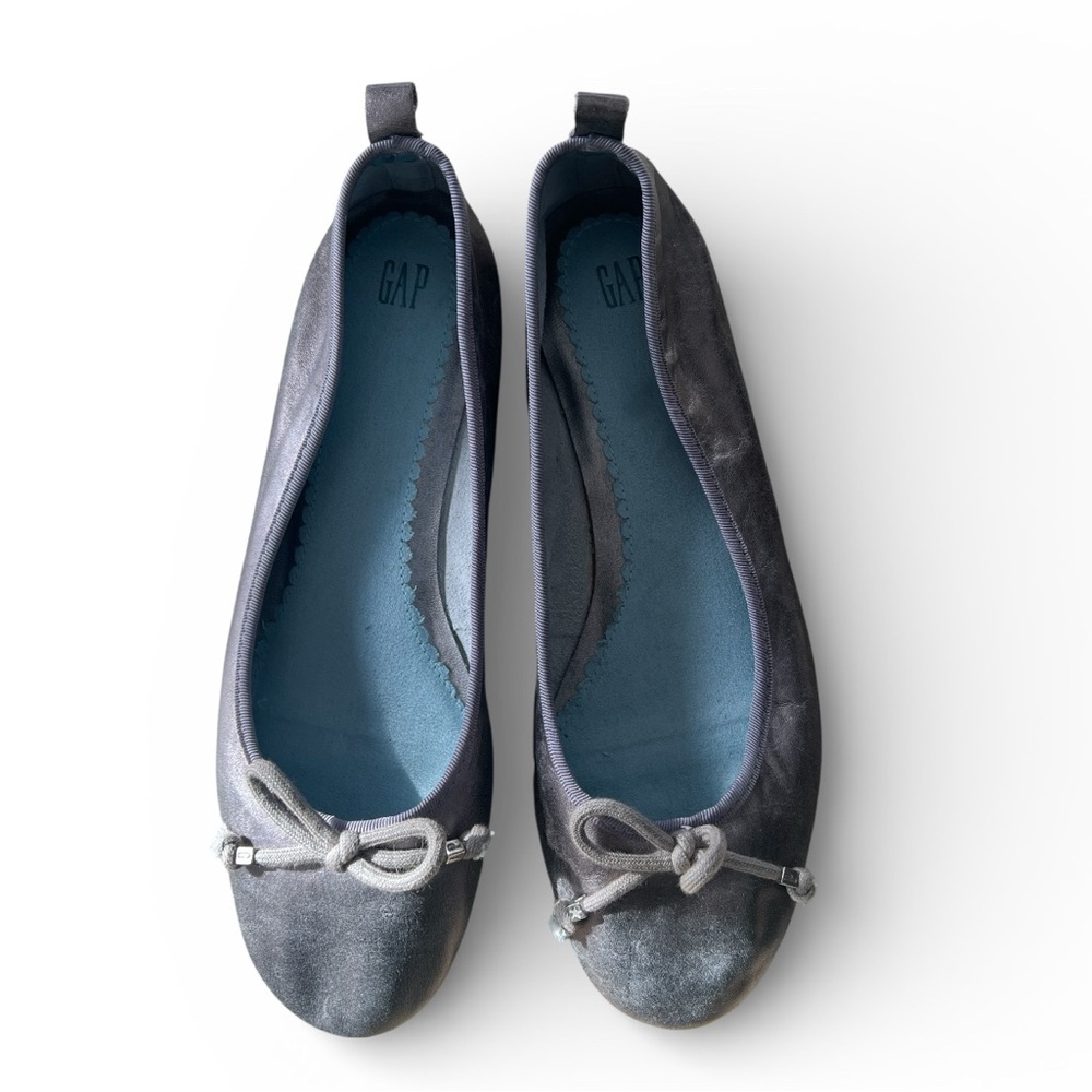 Vintage Gap Metallic Silver Leather Ballet Flat size 7 NWT